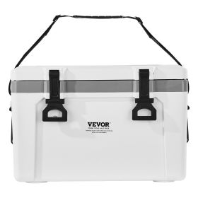VEVOR Portable Cooler, 26 QT Hard Cooler with Ice Retention, Heavy-Duty Handles and Strap, Lightweight Rigid Material Insulated Portable Cooler