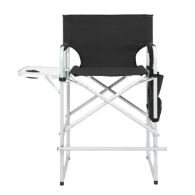 Silver White Iron Pipe Black Cloth Surface Plastic Sprayed Iron Round Pipe Director's Chair 103*60*499cm 120kg Without Carrying Bag (Option: defaulttitle)
